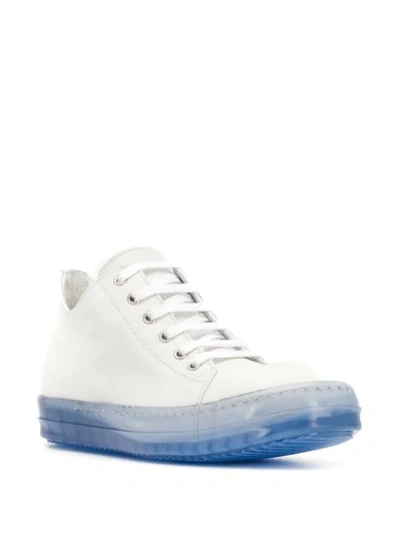 Shop Rick Owens High Top Transparent Sole Sneakers In White