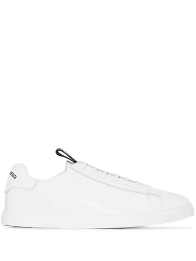 Shop Dsquared2 Tennis Leather Sneakers In White