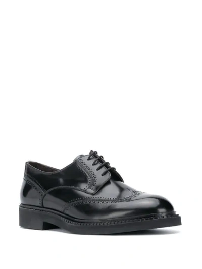 Shop Fratelli Rossetti Brogue Detail Lace-up Shoes In Black