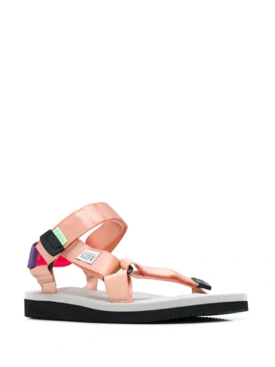 Shop Suicoke Logo Open-toe Sandals In Pink