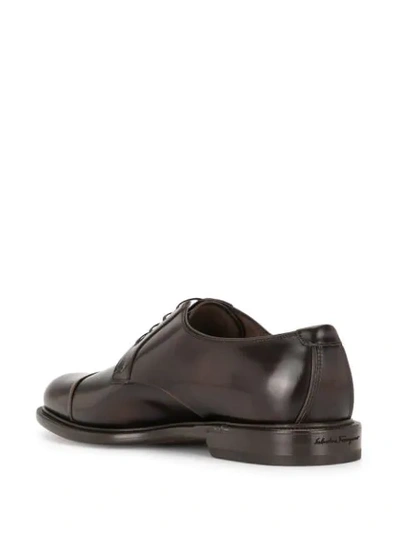 Shop Ferragamo Regal Oxford Shoes In Brown