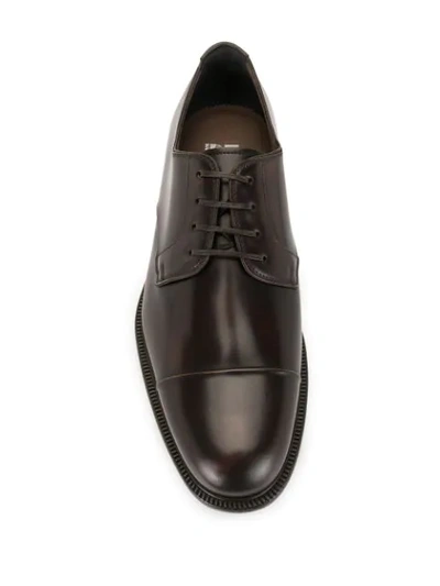 Shop Ferragamo Regal Oxford Shoes In Brown