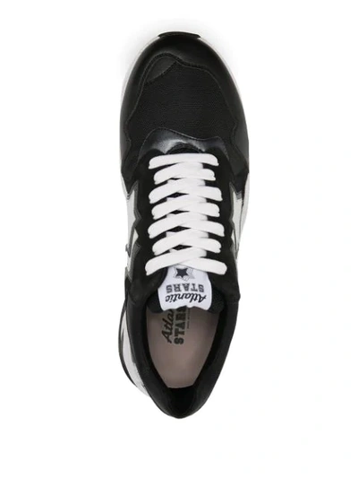Shop Atlantic Stars Logo-print Leather Sneakers In Black