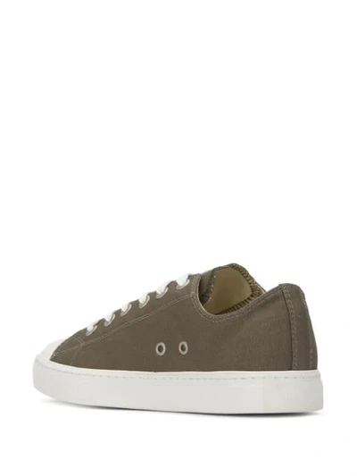 Shop Junya Watanabe Low-top Canvas Trainers In Green