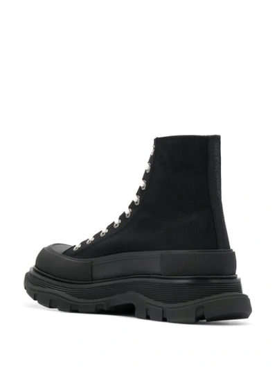 Shop Alexander Mcqueen Chunky High-top Sneakers In Black