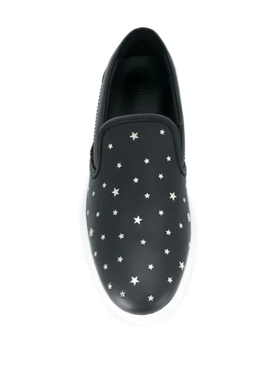 Shop Jimmy Choo Grove Star-embellished Slip-on Sneakers In Black