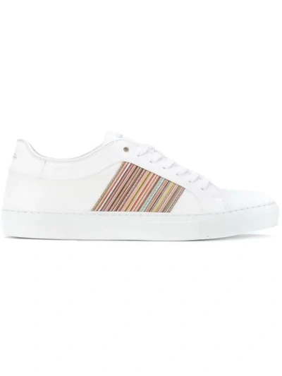 Shop Ps By Paul Smith Lateral Multi-stripes Sneakers In White