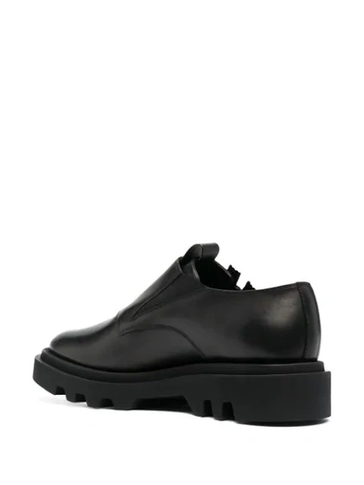 Shop Givenchy Logo-tape Zip-up Derby Shoes In Black