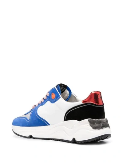 Shop Golden Goose Running Sole Sneakers In Blue