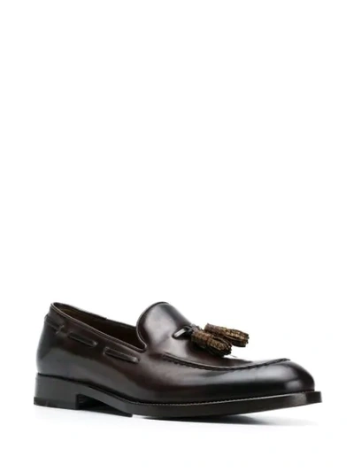 Shop Fratelli Rossetti Tasseled Loafers In Brown