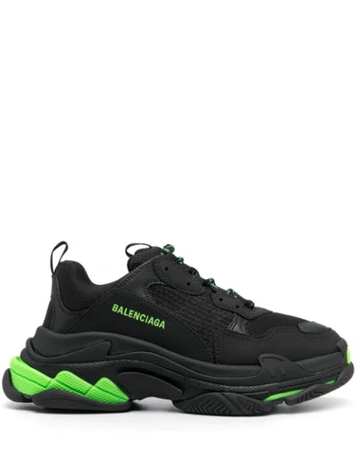 Shop Balenciaga Triple S Sneakers In Black