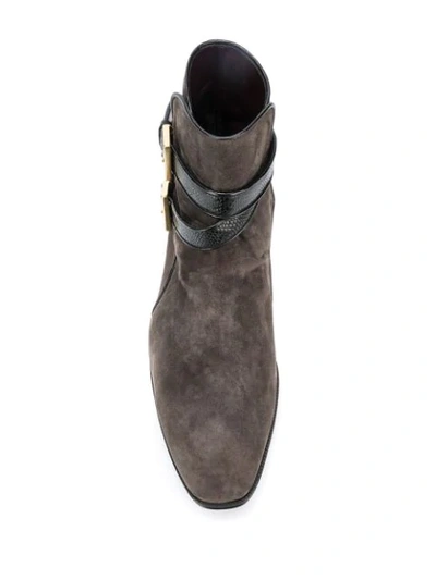 Shop Lidfort Side Buckle Boots In Grey