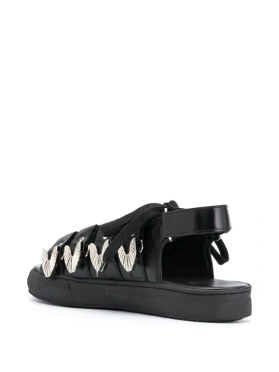 Shop Toga Virilis Buckled Cage Sandals In Black