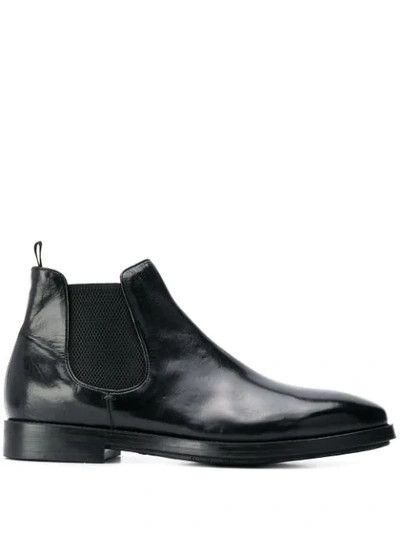 Shop Officine Creative Elasticated Panel Chelsea Boots In Black