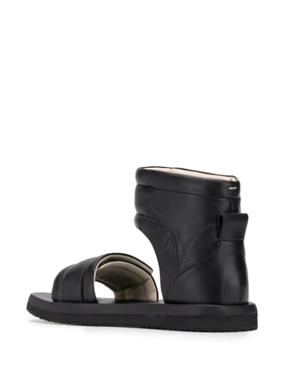 Shop Maison Margiela Padded Open Toe Sandals In Black
