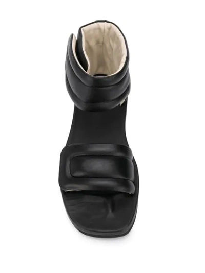 Shop Maison Margiela Padded Open Toe Sandals In Black