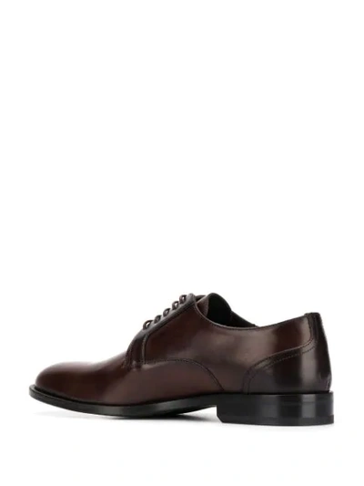 Shop Etro Buckle-embellished Derby Shoes In Brown