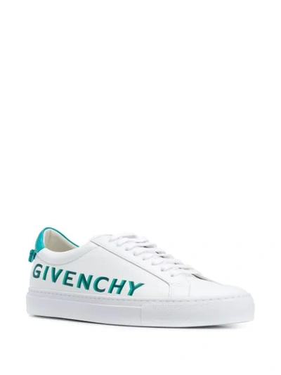 Shop Givenchy Shaded Leather Sneakers In White