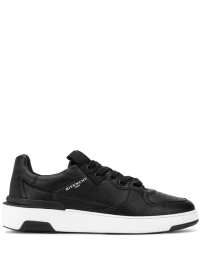 Shop Givenchy Logo Print Low-top Sneakers In Black