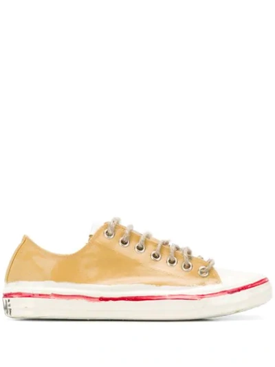 Shop Marni Painted Sneakers In Neutrals