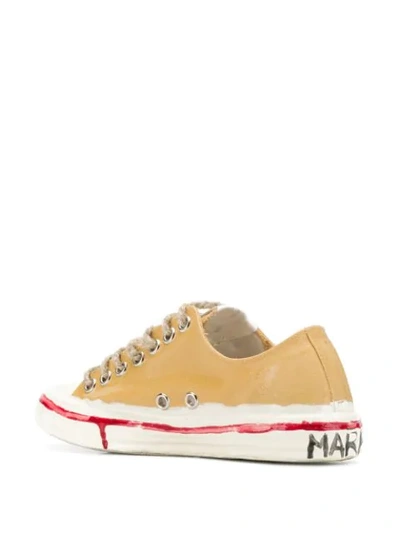 Shop Marni Painted Sneakers In Neutrals