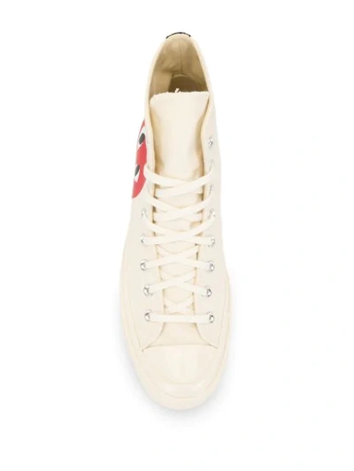Shop Comme Des Garçons Chuck Taylor High-top Sneakers In White