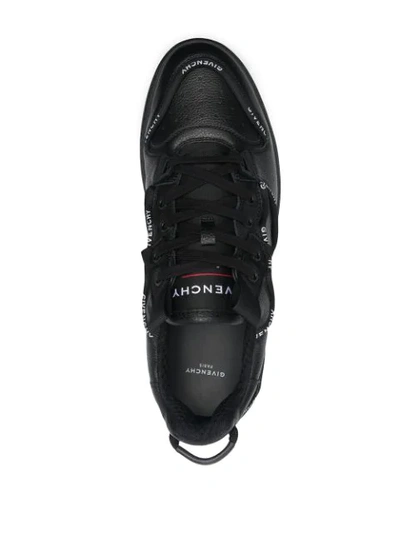 Shop Givenchy Logo-print Low-top Sneakers In Black