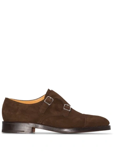 Shop John Lobb William Buckle-strap Monk Shoes In Brown