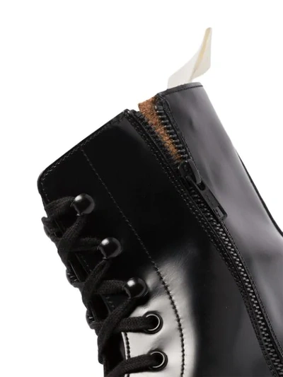 Shop Common Projects Combat Ankle Boots In Black