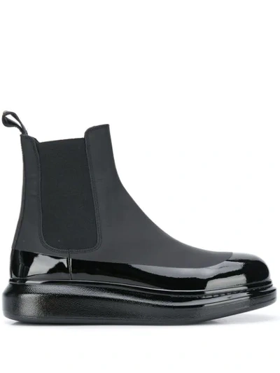 Shop Alexander Mcqueen Chunky Chelsea Boots In Black