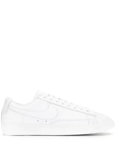 Shop Nike Blazer Low Lace-up Sneakers In White