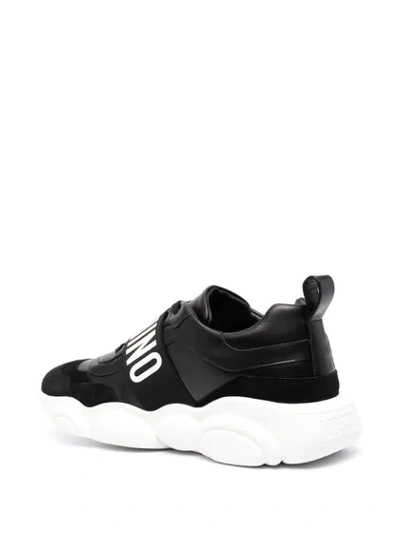 Shop Moschino Teddy Elastic-band Sneakers In Black