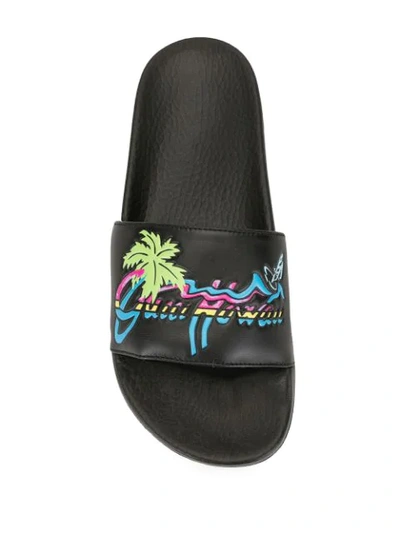 Shop Gucci Hawaii Slides In Black