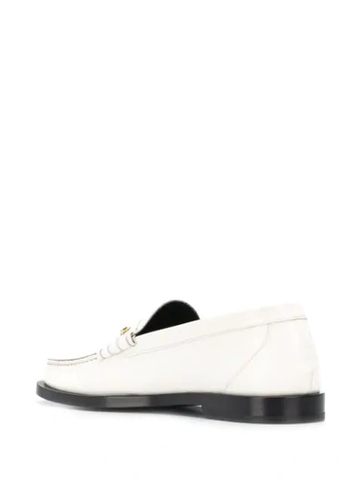 Shop Jimmy Choo Mocca Star Chain Loafers In White