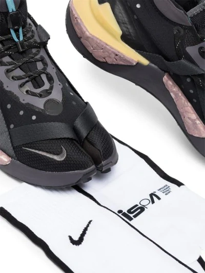 Shop Nike Ispa Drifter Panelled Sneakers In Black