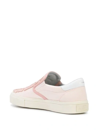 Shop Amiri Skeleton Slip-on Sneakers In Pink