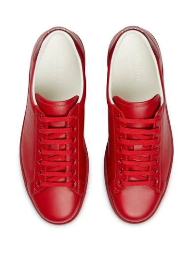 Shop Gucci Ace Low-top Sneakers In Red