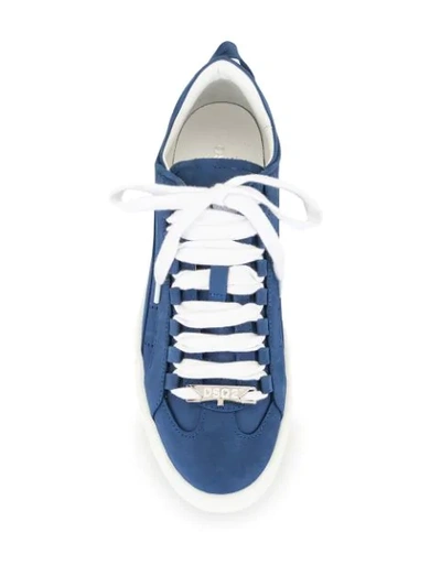 Shop Dsquared2 Logo Lace-up Low-top Sneakers In Blue