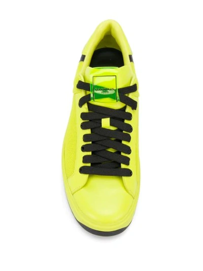 Shop Balmain B-court Low-top Sneakers In Yellow