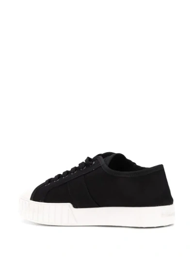 Shop Primury Low-top Fabric Sneakers In Black