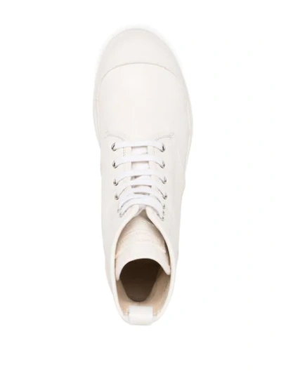 Shop Officine Creative Pallet Lace-up Boots In White