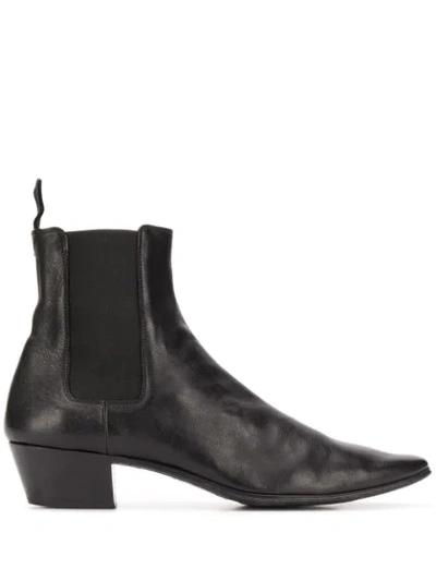 Shop Saint Laurent Dylan 40mm Chelsea Boots In Black