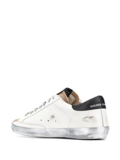 Shop Golden Goose Superstar Distressed Sneakers In White