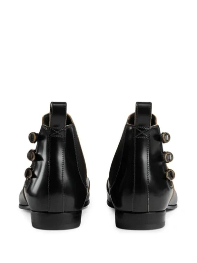 Shop Gucci Pointed Ankle Boots In Black