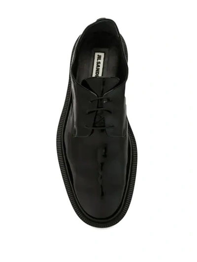 Shop Jil Sander Exaggerated-sole Derby Shoes In Black