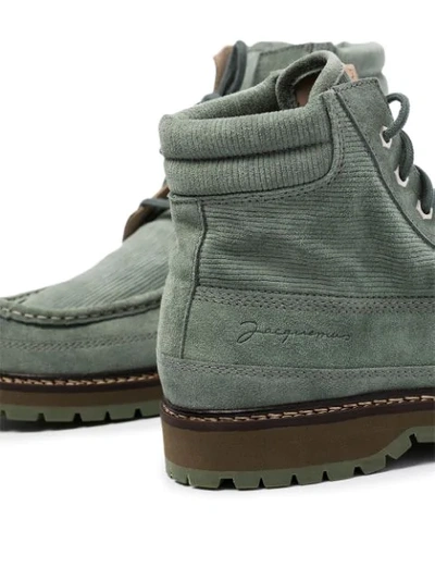 Shop Jacquemus Les Chaussures Garrigue Boots In Green