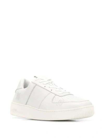 Shop 424 Distressed Low-top Sneakers In White