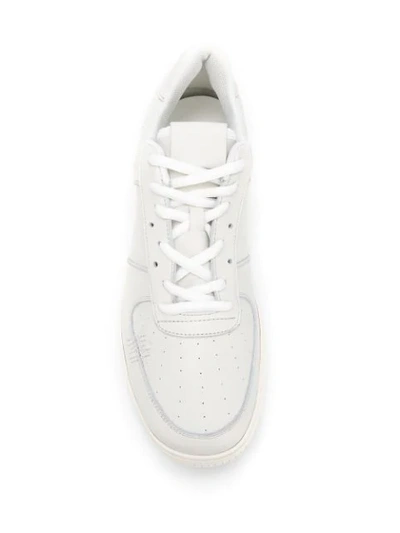 Shop 424 Distressed Low-top Sneakers In White