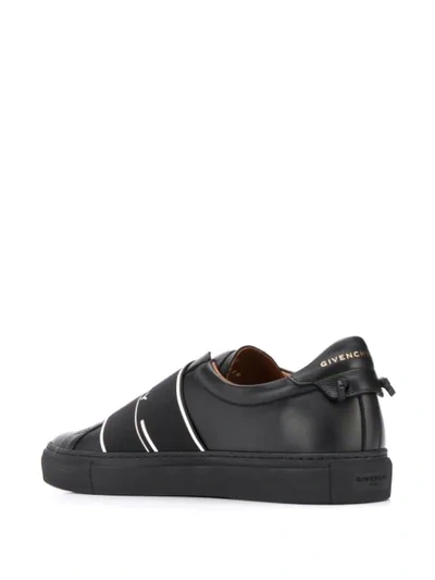 Shop Givenchy Split Logo Strap Sneakers In Black