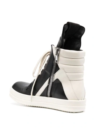 Shop Rick Owens Oversized Tongue High-top Sneakers In Black